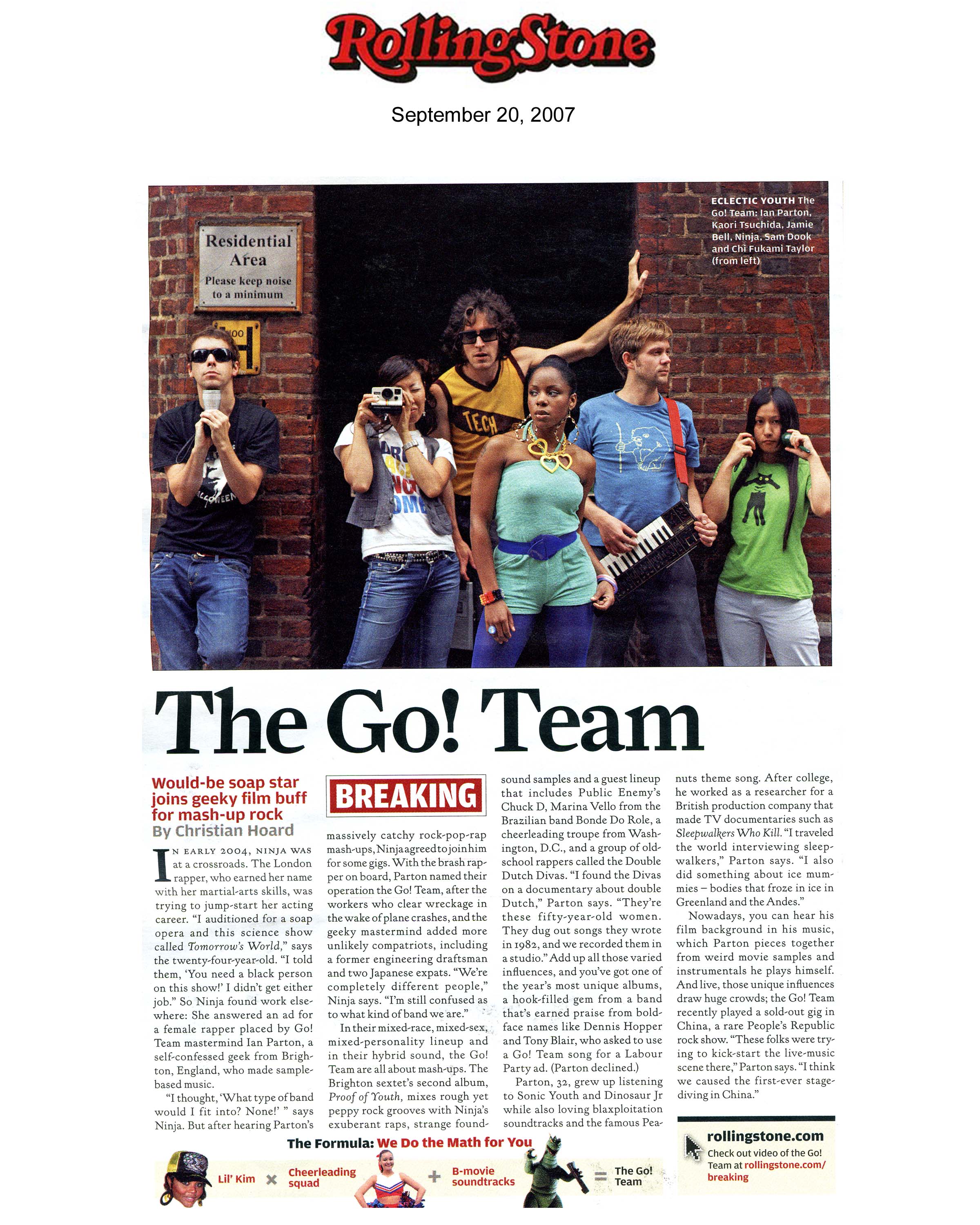 The Go! Team Promotional and Press on Sub Pop Records
